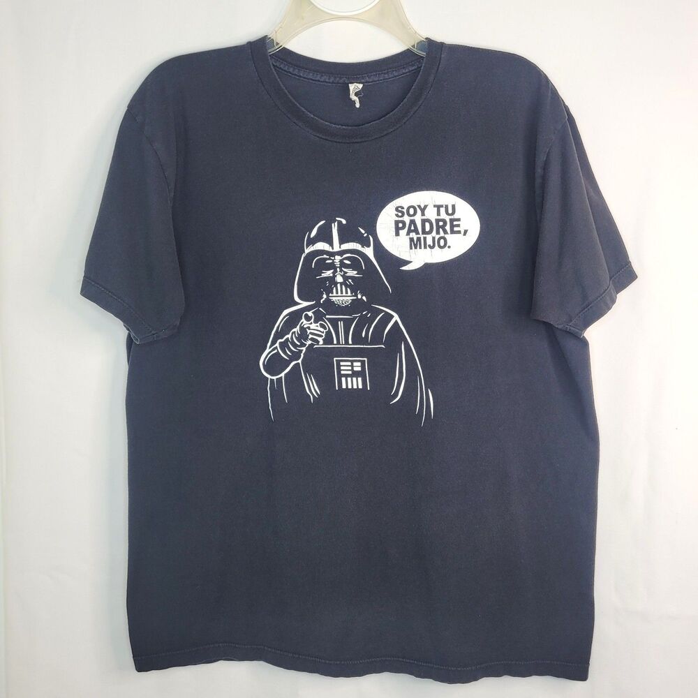 Star Wars Darth Vader Soy Tu Padre Tee Black Large